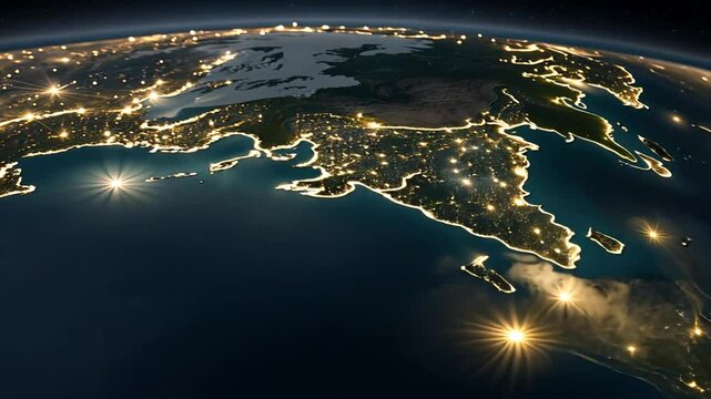 View of a map of India.