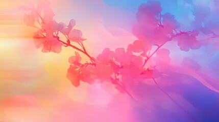 abstract background with dried flower compositions, warm pastel tones, delicate textures, blurred backdrop, minimalist style, harmonious atmosphere