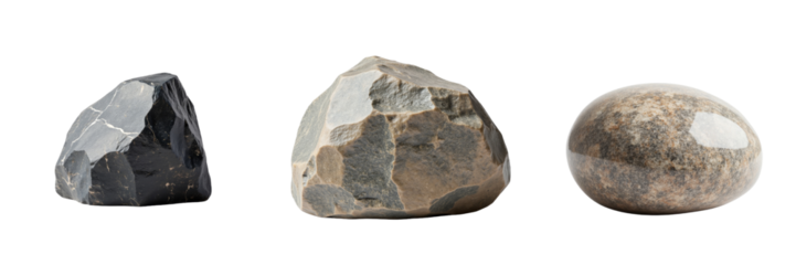 Irregular Stones Displaying Natural Textures and Colors