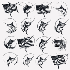 Marlin Fishing Svg, Fish Hook Svg