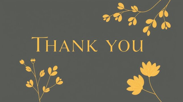 A vibrant thank you message adorned with floral designs reflects a fresh spring theme, conveying sincere gratitude suitable for cards and social media