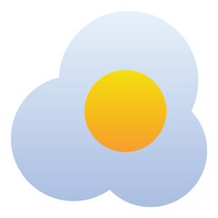 Gradient color icon, illustration for Egg, omelet, breakfast.