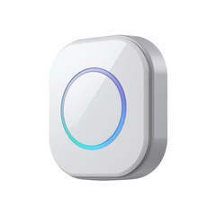 Smart Home Device with Illuminated Ring Featuring Central Button