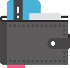 Naklejka premium wallet flat vector web icon