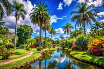 Northern Australia Monsoon Flora Palm Garden - Sunny Day