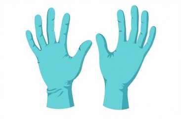 Obraz premium Latex surgical gloves.medical protective gloves isolated on a white background.