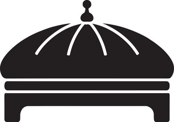ottoman icon design black and white silhouette style victor design with white background. 