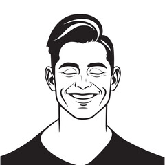 Happiness silhouette vector