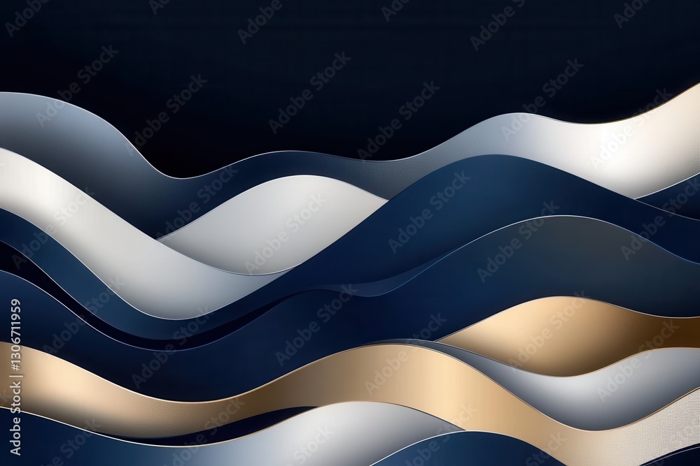 Poster Dynamic 3D inspired background with wave like structures for political discourse and media representation Generative AI