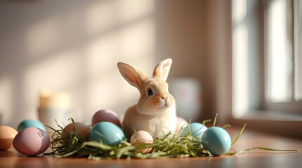 Easter Bunny Advertisement Easter Eggs | generative AI
