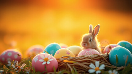 Easter Bunny Advertisement Easter Eggs | generative AI