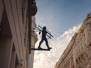 Artistic Statues in Vienna's Urban Landscape. Diverse sculptures on the streets of Vienna, blending history, culture, and artistic expression in the city s vibrant atmosphere.