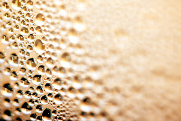 Gold Bubbles Close Up Background champagne Beer