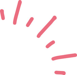 Obraz premium 気付き リアクション ピンク 手書き アイコン