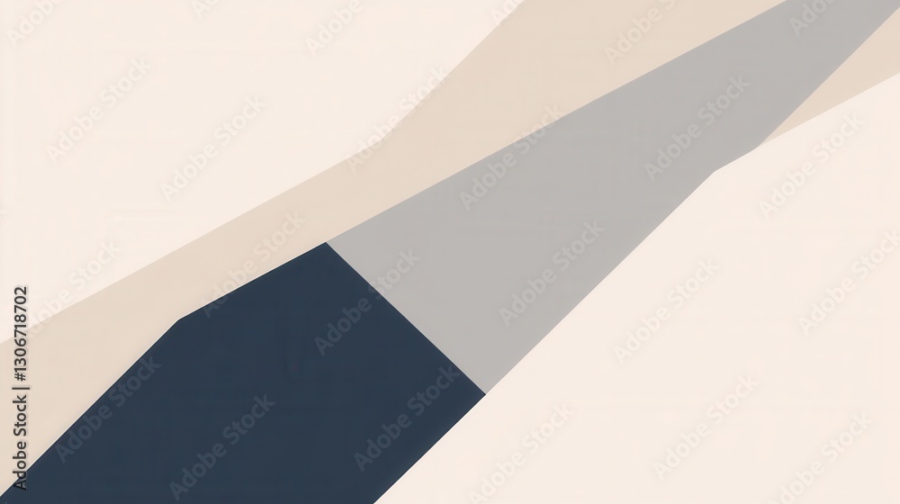 Aufkleber Modern minimalist background with geometric lines in gray and navy blue, providing a stable design for text or logos Generative AI