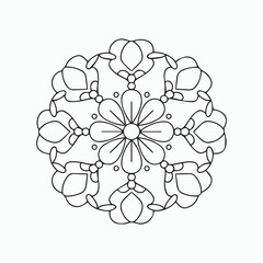 Relaxation traditional ornamental mandala for Coloring book page
