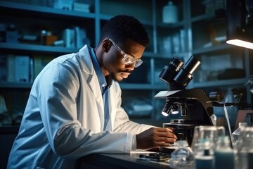 Scientists scientist microscope adult.