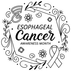 ESOPHAGEAL CANCER AWARENESS MONTH vector illustration for post design
