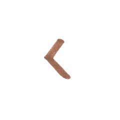 Less than Symbol, hand-drawn marker glyph with brown color on transparent Background