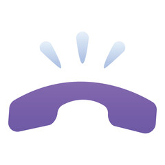 Gradient color icon, illustration for Telephone, call, ringing.