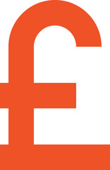 pound currency symbol flat web icon concept