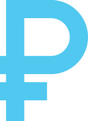 Obraz premium ruble currency symbol flat web icon concept