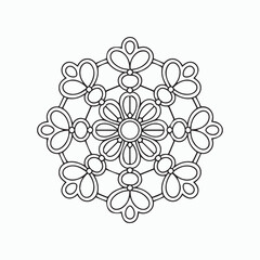 Relaxation traditional ornamental mandala for Coloring book page