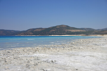 Saline Lake Landscape white clay beach