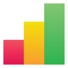 Gradient color icon, illustration for Graph, infographics, sales, diagram.
