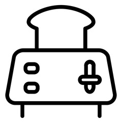 Toaster Bread Tool Line Icon