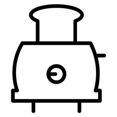 Fototapeta premium Toaster Bread Tool Line Icon