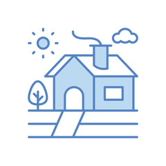 Mountain Hut Vector icon