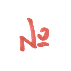 Number sign Symbol, hand-drawn marker glyph with red color on transparent Background