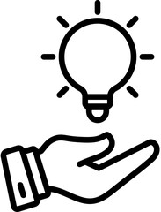 Solution Icon in Outline Style. Simple Vector Design. Simple Vector Outline Icon