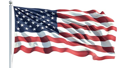 Fototapeta premium American flag waving usa iconic symbol outdoor close-up patriotism and freedom