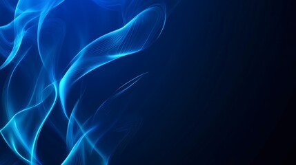 Obraz premium Abstract blue smoke wave.