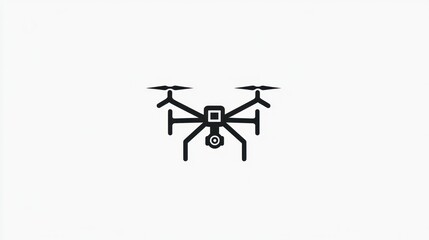 Drone aerial photography, white background