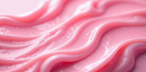 Pink glaze flows over delicate wafer texture Sweet confectionery background , bright, dessert, abstract