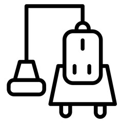 Obraz premium Washing Vacuum Cleaner Line Icon