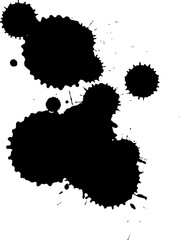 black brush dropped splatter splash grunge artistic graphic element