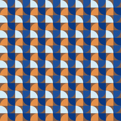 Fototapeta premium Geometric Retro Seamless Pattern Digital Paper – Vintage Abstract Background, 70s and 80s Aesthetic, Colorful Symmetric Design, Mid-Century Modern Style, High-Resolution Tileable Texture for Scrapbook