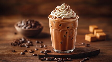 iced coffee with whipped cream