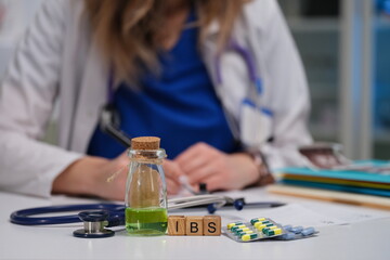 A healthcare professional discusses IBS treatment options, including medication and herbal solutions for wellbeing