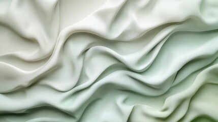 Obraz premium Soft white fabric with gentle flowing curves and subtle color gradient