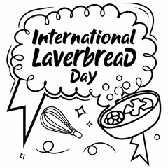 INTERNATIONAL LAVERBREAD DAY vector illustration