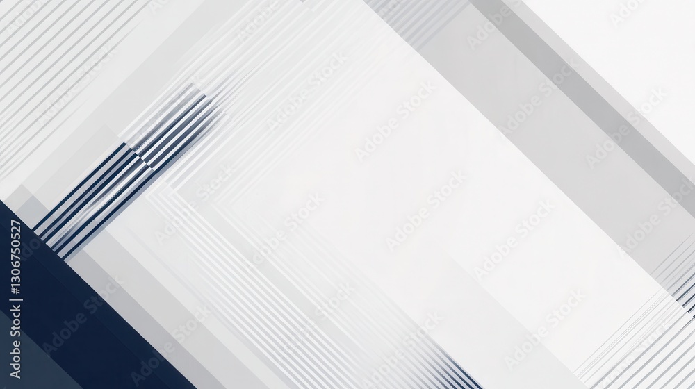 Aufkleber Modern minimalist background with geometric lines in soft gray and navy blue for stable design applications Generative AI