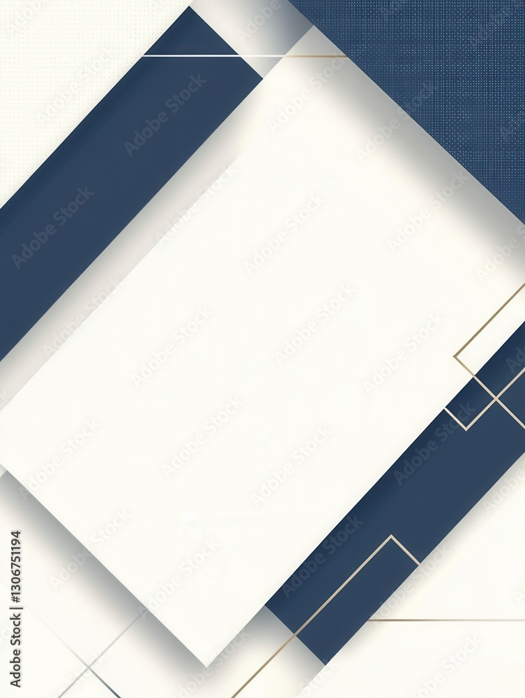 Poster Modern minimalist background with subtle geometric lines in soft gray and navy blue for stability and governance Generative AI