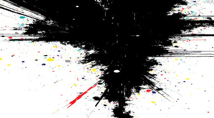 Sketch abstract to Create Distressed Effect. Grunge badge brush, hand drawn black sticker.