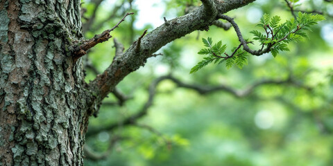 Concept photo of close-up tree with space for text
