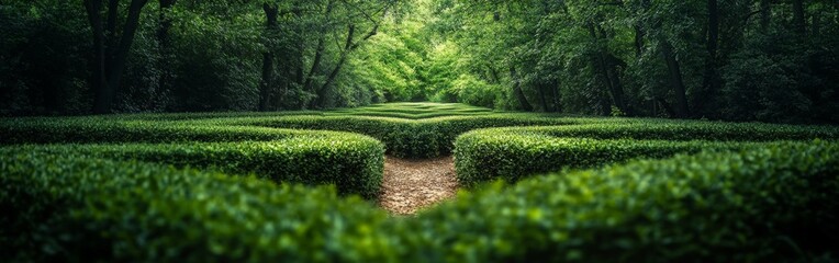 Fototapeta premium Pine Forest Pathway Walking Through a Serene Green Wonderland